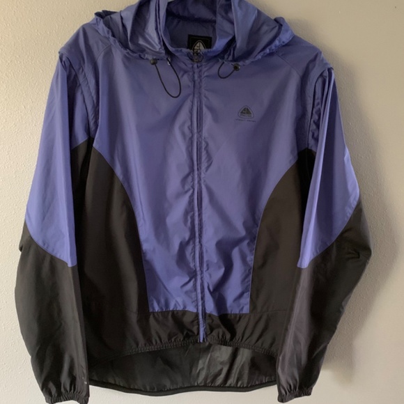 Nike ACG Oregon Series-Y2K-Blue and Black Shell Outer Layer Women’s Windbreaker - Picture 2 of 13
